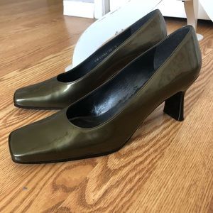 Stuart Weitzman Metallic Patent Leather Pumps